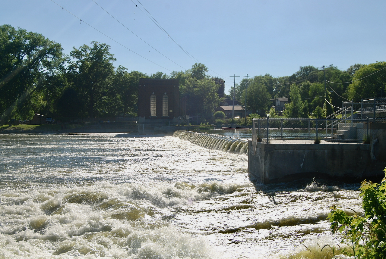 High water causes delay in construction work at Indianford Dam