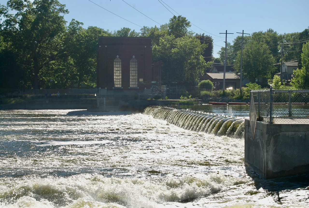 High water causes delay in construction work at Indianford Dam; annual ...