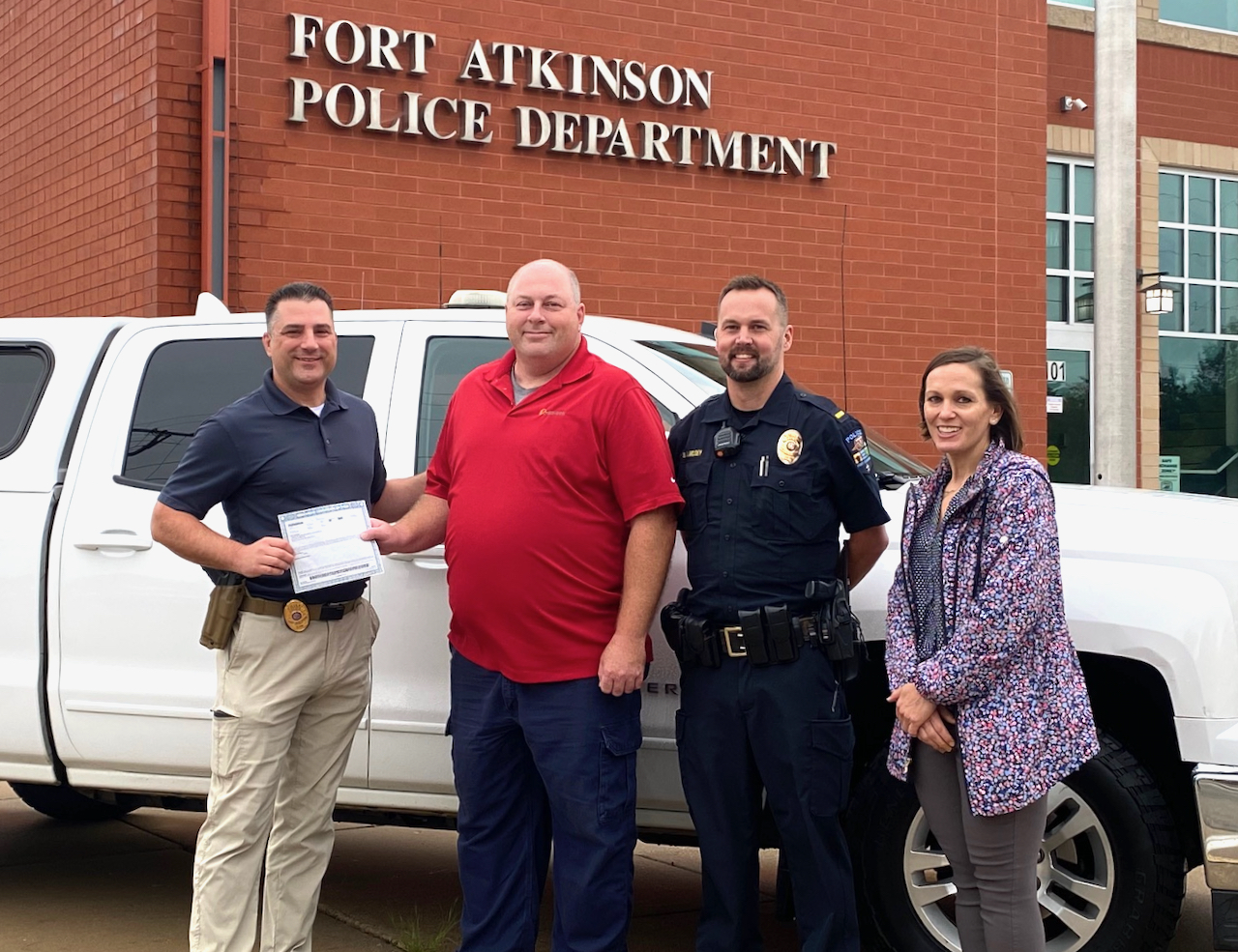 Enbridge Donates Truck To Fort Police Department - FortAtkinsonOnline ...