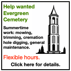 Paid advertisement: Evergreen Cemetery Association in need of seasonal employee 