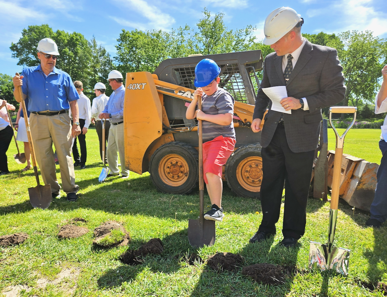 St. Paul’s Lutheran Church and School members break ground for gym 