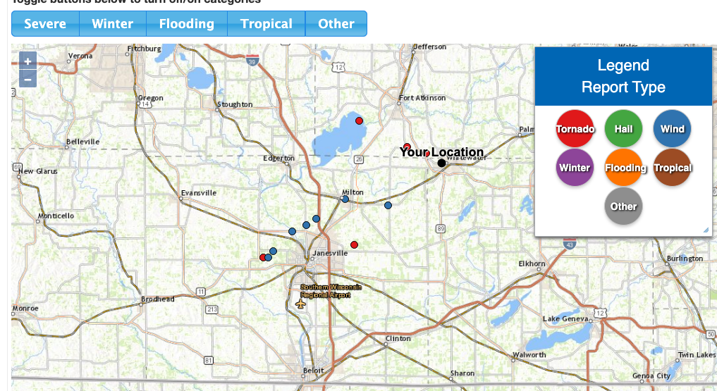 National Weather Service update: Tornados Sunday over Lake Koshkonong and east of Janesville confirmed